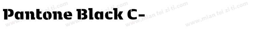 Pantone Black C字体转换